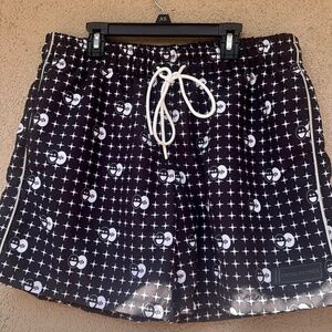 Daniel Patrick Men's Large Board Shorts Swimming Black New Designer